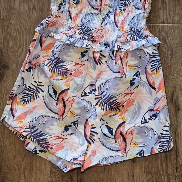 Vince Camuto Girls 12 Romper Pastel Peach Blue Hamptons Tween Beach - Picture 5 of 10